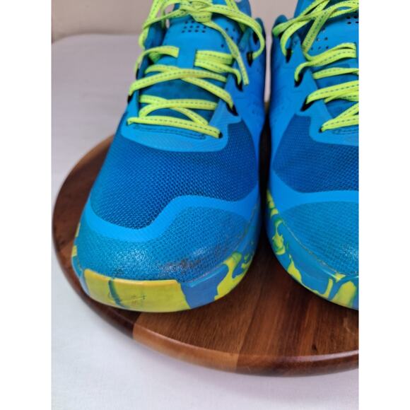 Womens Nike Metcon 2 Athletic Shoes Size 10 Neon Yellow Blue 843972-400 - Picture 3 of 10
